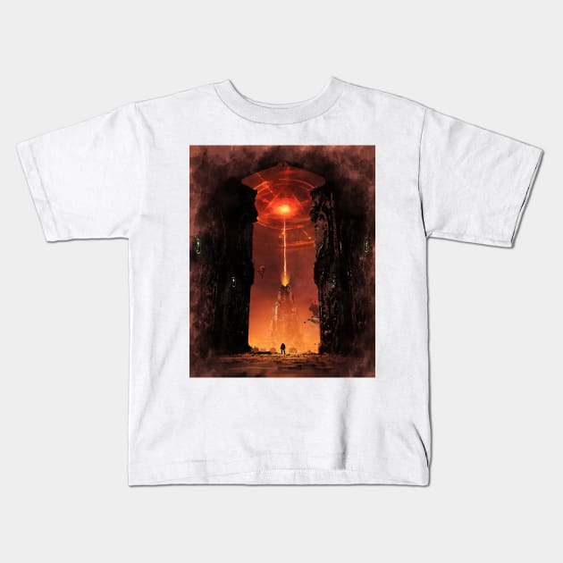 Gates of Hell Kids T-Shirt by zody